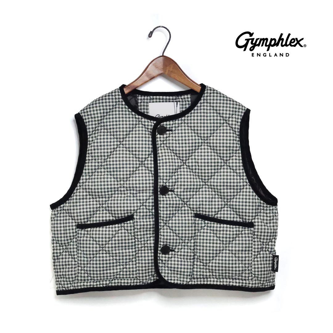 ☆【SALE】レディース Gymphlex ジムフレックス ナイロンタフタ キルトダウンショートベスト 品番：GY-A0433ING【20%OFF】【クーポン対象外】