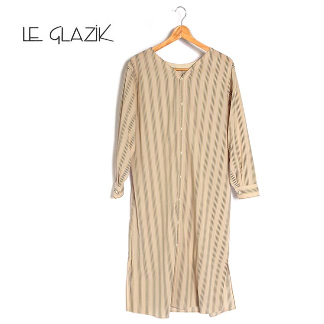 100 本物保証 レディース Le Glazik ルグラジック ドビーストライプワンピース 前後着用 Jl 3799ram 希少 Www Rvworkshop Com