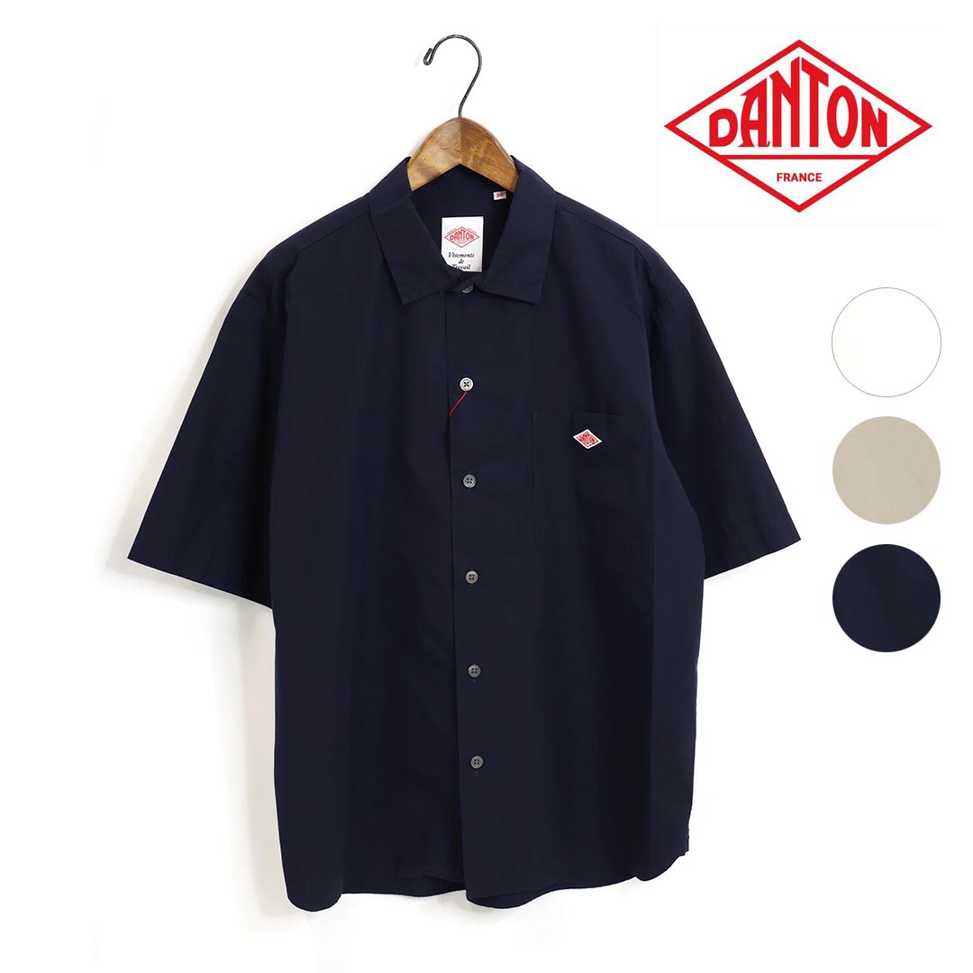 【父の日ギフト】*メンズ/DANTON/ダントン/コットンポプリンワーク半袖シャツ/品番：DT-B0049CPL【1枚までメール便可】  star＆bars