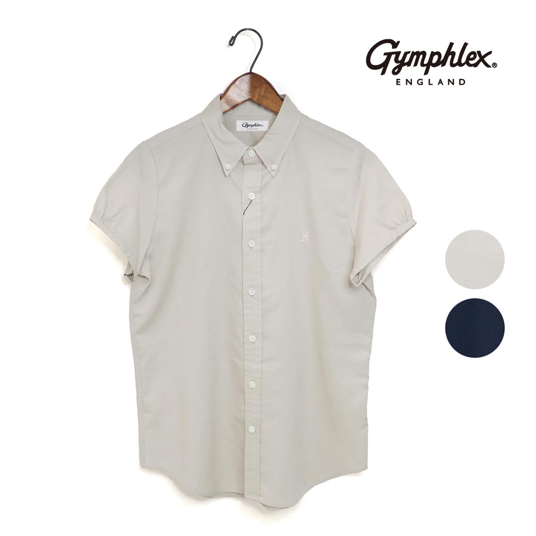 〇【SALE】レディース Gymphlex ジムフレックス リネン ポリエステル ボタンダウン 半袖シャツ 品番:GY-B0242LIP【10%OFF】【クーポン対象外】|star&bars