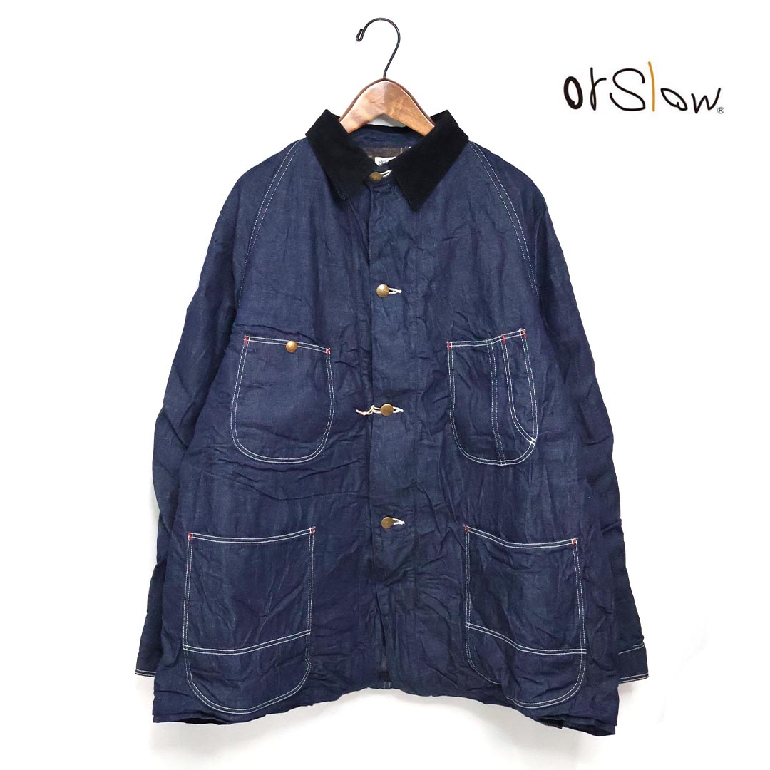 メンズ orSlow オアスロウ WOOL LINER RELAX FIT DENIM COVERALL ウールライナー リラックスフィット デニムカバーオール 品番：01-6144