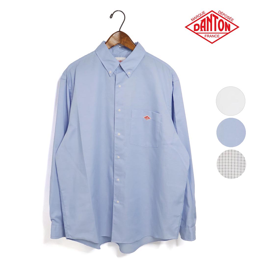 〇【SALE】メンズ DANTON ダントン L S ボタンダウン オックスフォード シャツ DT-B0293POD【10%OFF】【クーポン対象外】|star&bars