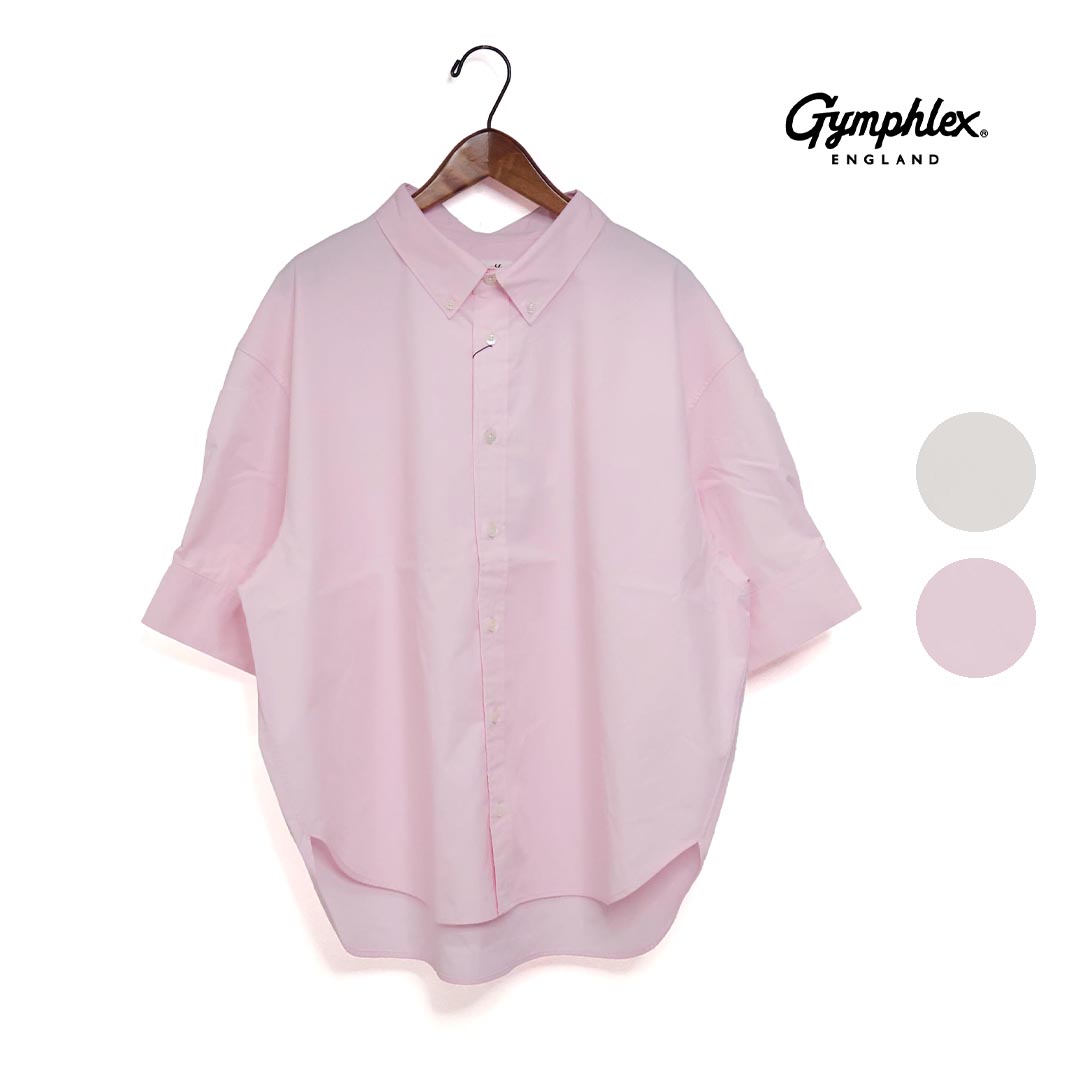 〇【SALE】レディース Gymphlex ジムフレックス T Cブロード ショートスリーブ ボタンダウンシャツ 品番：GY-B0458HLE【10％OFF】【クーポン対象外】｜star＆bars