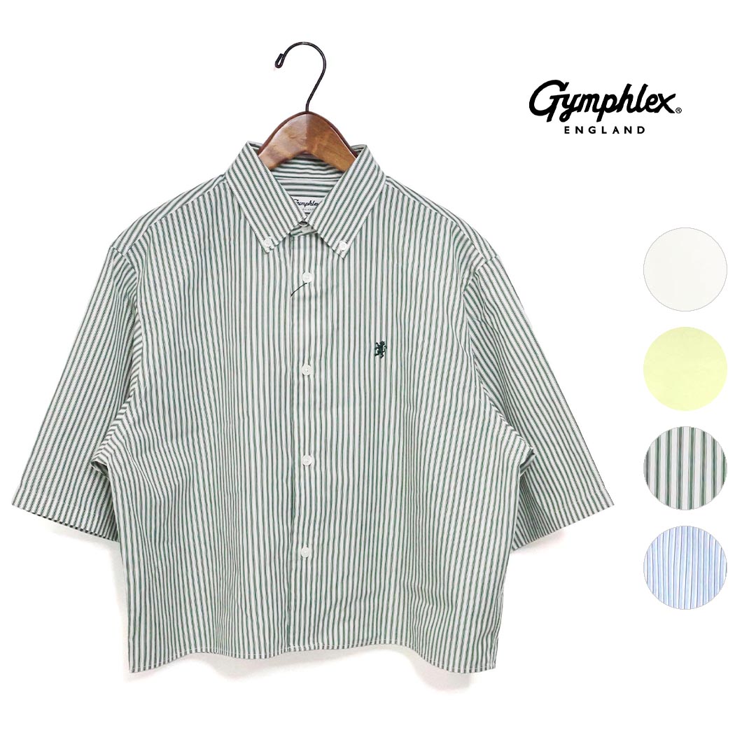 【クーポン配布!】レディース Gymphlex ジムフレックス ショートボタンダウン 半袖シャツ 品番:GY-B0367OGT GY-B0367CBK GY-B0367MTS|star&bars
