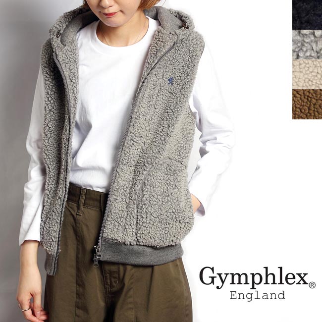 楽天市場 レディース Gymphlex ジムフレックス Boavest フーデッドボアベスト 品番 J 0855pl Star Bars