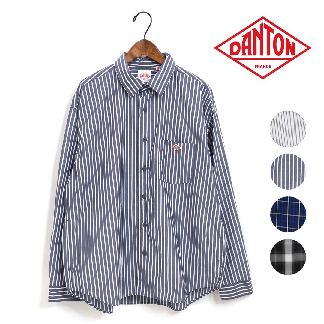 楽天市場】*メンズ DANTON ダントン コットンフランネル バンドカラー