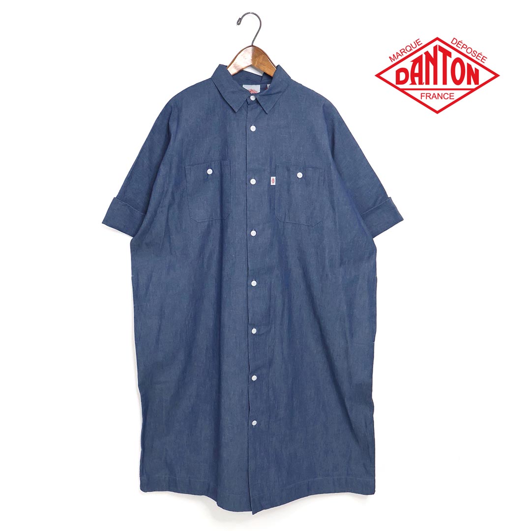 *レディース DANTON ダントン シャンブレーワークシャツワンピース 品番:DT-G0091SCA【クーポン対象外】|star&bars