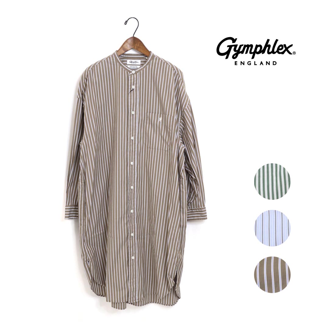 楽天市場】ジムフレックス Gymphlex バンドカラー シャツ ドレス