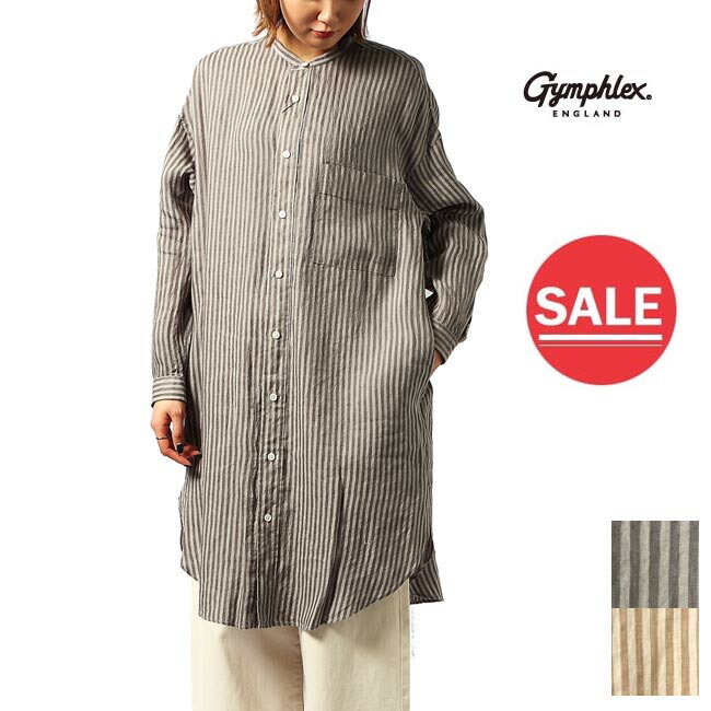 絶対一番安い 楽天市場 レディース Gymphlex ジムフレックス リネンバンドカラーシャツワンピース J 1363dls Sale Off Star Bars 高級感 Advance Com Ec