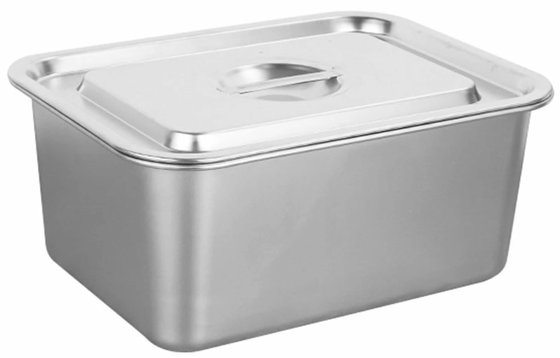 バット ステンレス ふた付き バット 料理 下ごしらえ用トレー 食洗機対応 揚げ物 天ぷら キッチン 調理用 角 スタッキング 重なる 業務用 キッチ 調理用 (50*35*20)|Startline