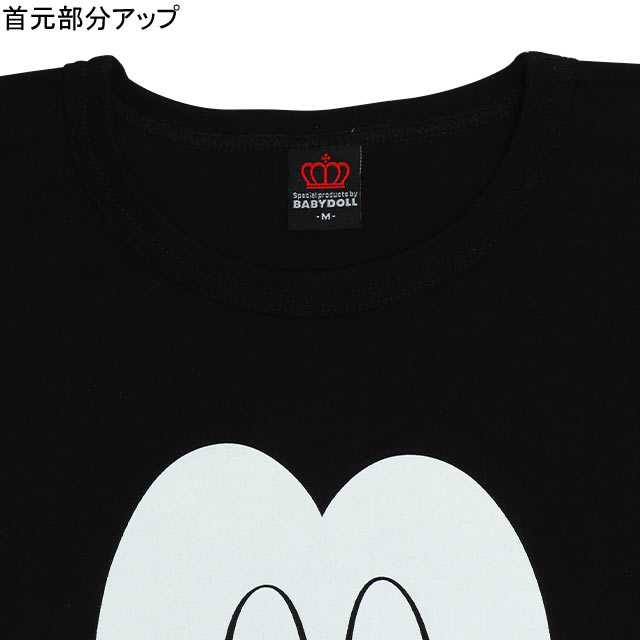 楽天市場 S50 サマー 親子お揃い ディズニー キャラヘッドホン Tシャツ 5167a ベビードール Babydoll 子供服 大人 ユニセックス 男女兼用 レディース メンズ Babydoll