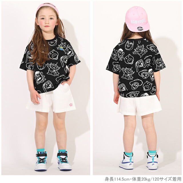 楽天市場 New 親子お揃い ディズニー キャラクター モノクロ柄 Tシャツ 5001k ベビードール Babydoll 子供服 ベビー キッズ 男の子 女の子 Disney Collection Babydoll