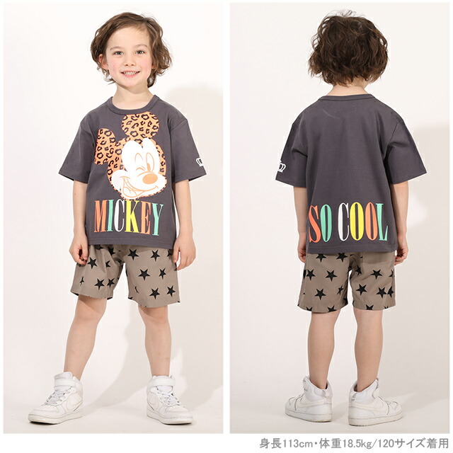 楽天市場 7 26 13 59まで 期間限定s 親子お揃い ディズニー キャラクター ヒョウ柄 Tシャツ 5002k ベビードール Babydoll 子供服 ベビー キッズ 男の子 女の子 Disney Collection Babydoll