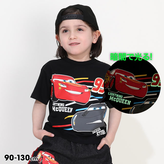 NEW 通販限定サイズあり ディズニー カーズ 蓄光ロゴTシャツ 0316K ベビードール BABYDOLL 子供服 ベビー キッズ 男の子 女の子 DISNEY★Collection画像