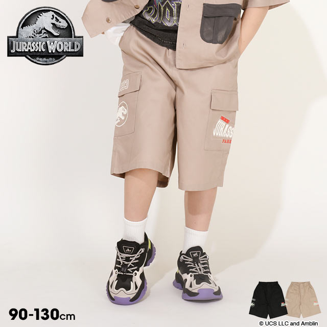 NEW ジュラシックパーク カーゴハーフパンツ 0375K （トップス別売） 綿100％ ベビードール BABYDOLL 子供服 ベビー キッズ 男の子 女の子 ジュラシック・パーク 恐竜 グッズ ジュラシックワールド画像
