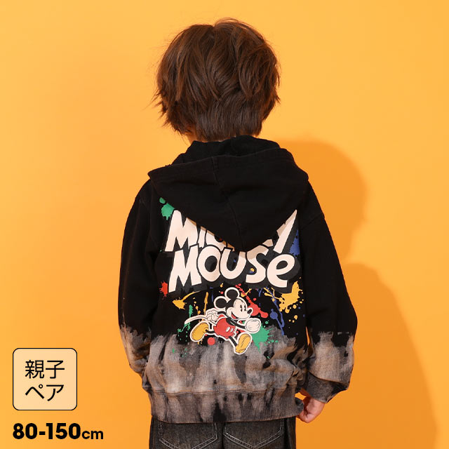 2/2まで 【S50】 親子お揃い ディズニー ブリーチ パーカー 0914K ベビードール BABYDOLL 子供服 ベビー キッズ 男の子 女の子 DISNEY ミッキー 80 90 100 110 120 130 140 150画像