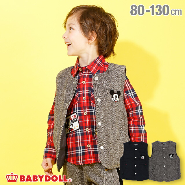 楽天市場 S50 通販限定 ディズニー キャラクター ベスト 4593k ボトム別売 ベビードール 子供服 ベビー キッズ 男の子 女の子 Disney Collection Babydoll