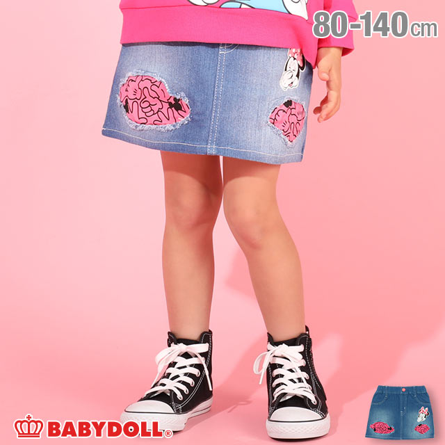 楽天市場 8 18 19時 S50 ディズニー ダメージ デニム スカート 4858k ベビードール Babydoll 子供服 ベビー キッズ 女の子 Disney Collection Babydoll