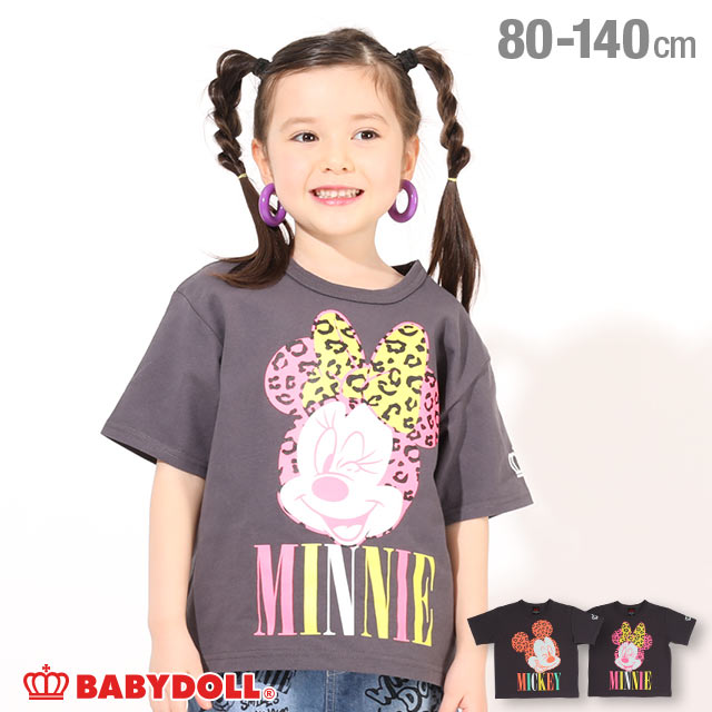 楽天市場 7 26 13 59まで 期間限定s 親子お揃い ディズニー キャラクター ヒョウ柄 Tシャツ 5002k ベビードール Babydoll 子供服 ベビー キッズ 男の子 女の子 Disney Collection Babydoll