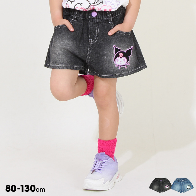 NEW サンリオ デニム ショートパンツ 8412K ベビードール BABYDOLL 子供服 ベビー キッズ 女の子 ハローキティ クロミ グッズ コラボ画像