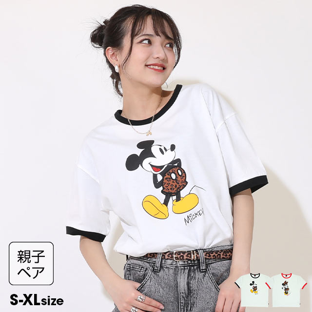 楽天市場】2/19NEW 親子お揃い ディズニー リンガー Tシャツ 9235K