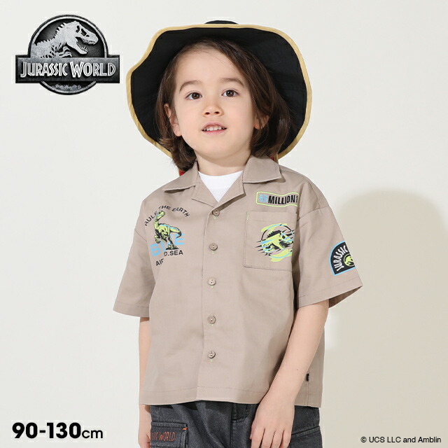 【30％OFF SALE】 ジュラシックワールド サファリ シャツ 9398K ベビードール BABYDOLL 子供服 ベビー キッズ 男の子 女の子 ジュラシック・ワールド ジュラシック・パーク 恐竜 セール画像