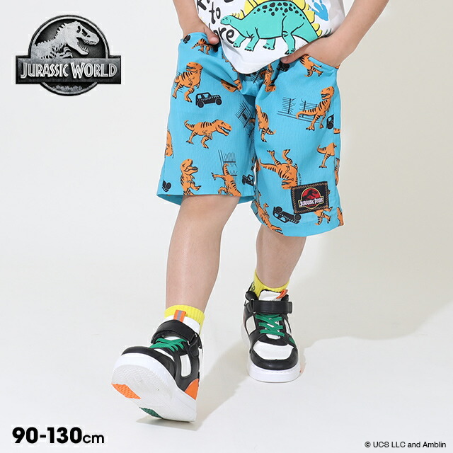 【20％OFF SALE】 ジュラシックワールド 総柄 ハーフパンツ 9401K （トップス別売） ベビードール BABYDOLL 子供服 ベビー キッズ 男の子 女の子 ジュラシック・ワールド ジュラシック・パーク 恐竜 セール画像