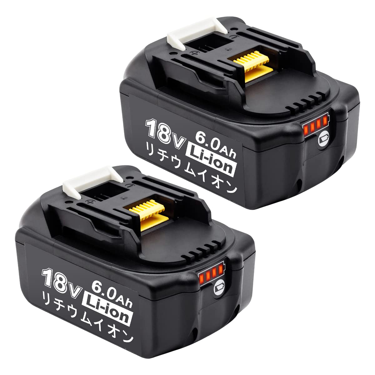 マキタ BL1860B 互換バッテリー 2個セット マキタ 残量表示付き 大容量 6.0ah マキタ18v互換バッテリー マキタBL1830B BL1850 BL1830 BL1850B BL1840B BL1820B対応 送料無料 人気