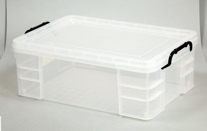 セーフティBOX 6型 8444 クリア 透明 プラボックス プラスチックボックス 収納ボックス パーツボックス オフィス用品 収納用品 小物入れ スタッキング