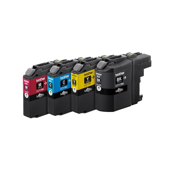 ブラザー　インクカートリッジ　４個パック　LC117/115-4PK｜ステーショナリーグッズ２号店