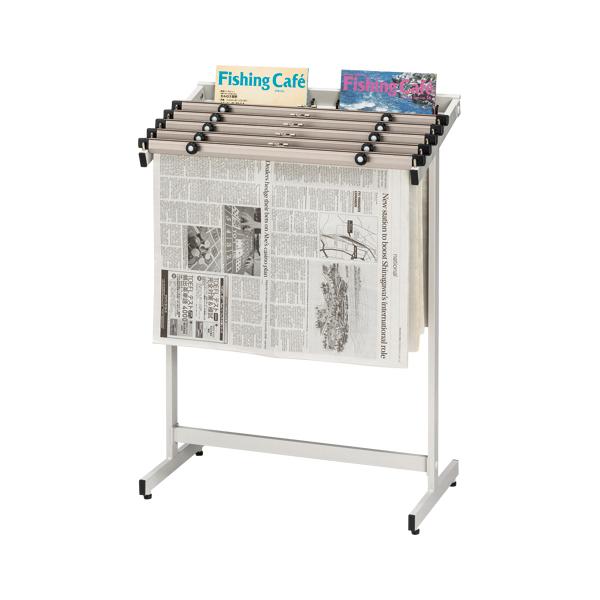 クラウン　新聞架（スチール製）５段タイプ　CR-SN501-W