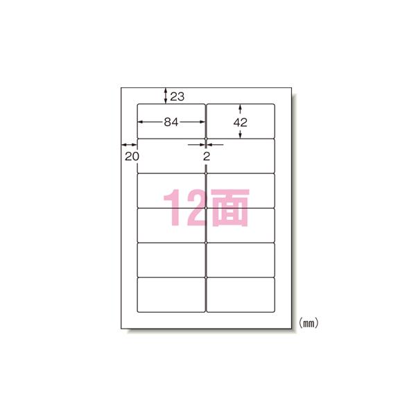 31154 エーワン パソコンプリンタ＆ワープロラベルシール ［プリンタ兼用］ ＳＨＡＲＰ書院 １２面 １０００シート入｜ステーショナリーグッズ２号店