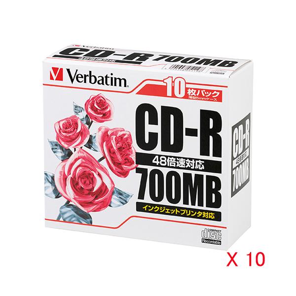 バーベイタム　ＣＤ－Ｒ　【１０枚ＰＸ１０個入】SR80PP10C