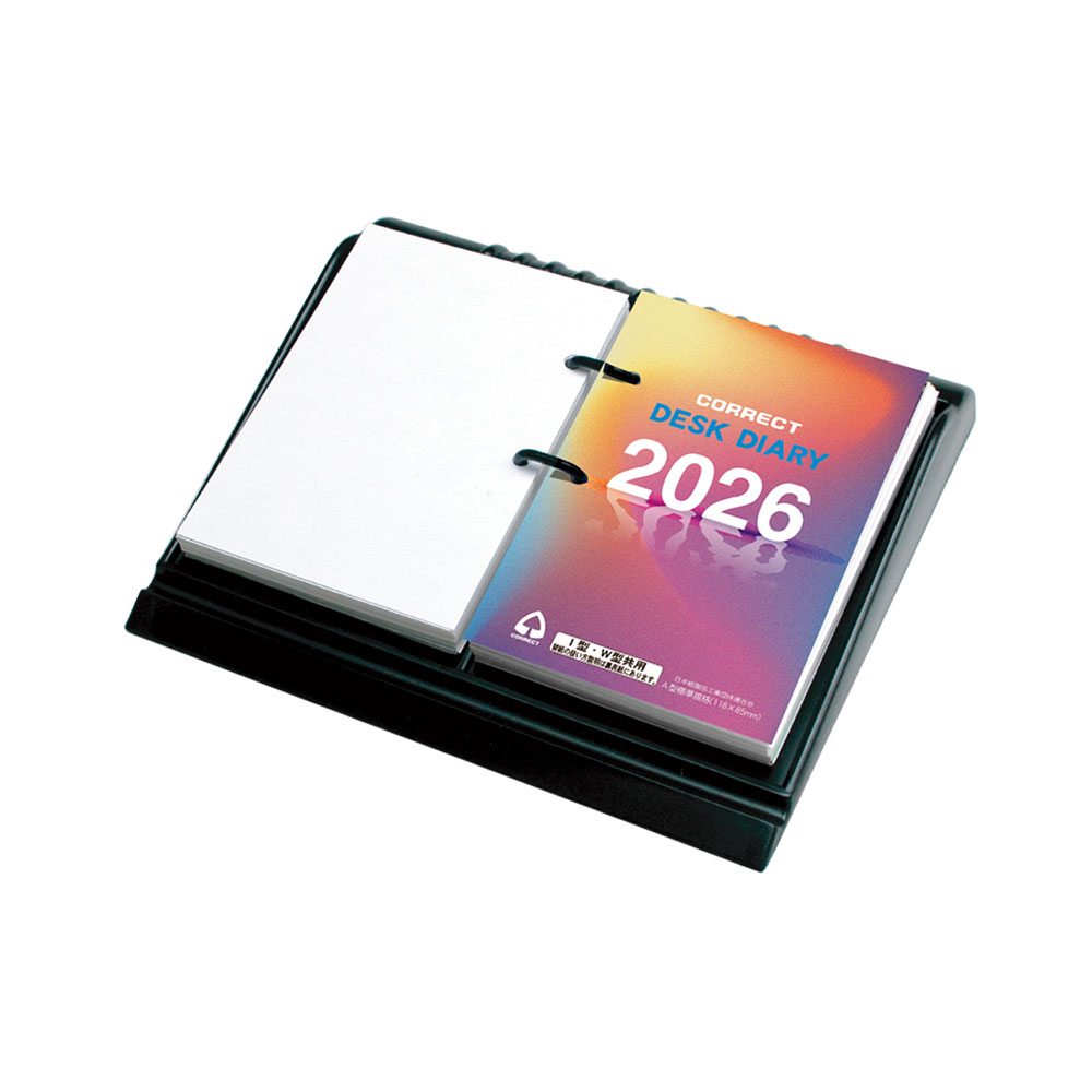 楽天市場】コレクト 卓上日記 W型台付 D-500 ブラック 卓上日記A型