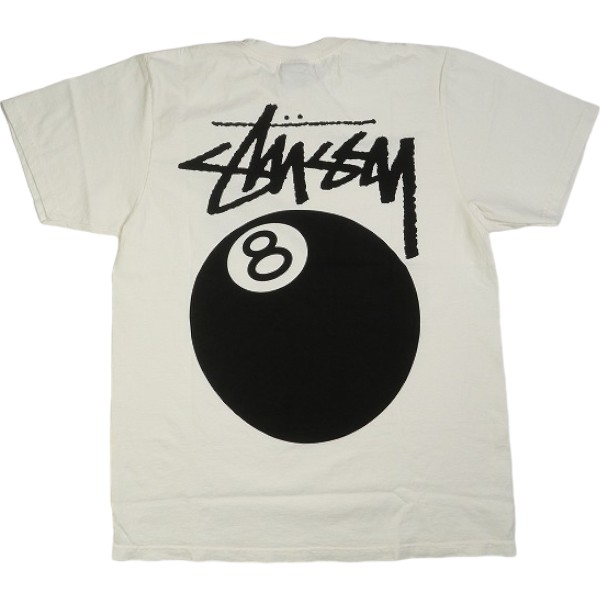 STUSSY ステューシー 24SS 8 BALL TEE PIGMENT DYED White ティーシャツ 白 Size 【L】 【新古品・未当て嵌める品】 30006141