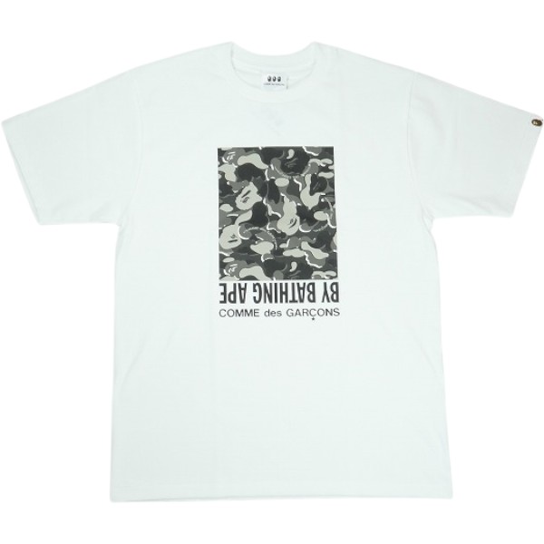 A BATHING APE ア ベイシング エイプ  ×COMME des GARCONS CAMO BOX TEE WHITE 大阪バス発着場押さえるプルオーバー 白 Size 【M】 【新古品・未当て嵌める品】 30007490