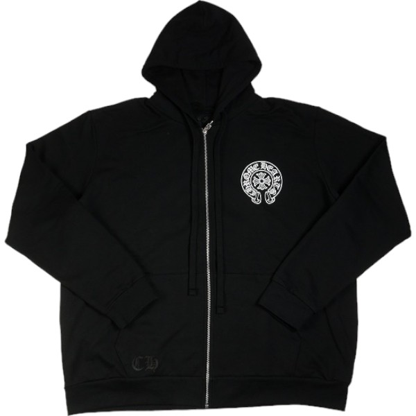 CHROME HEARTS クロム・ハーツ Osaka Horseshoe Full Zip Hoodie Black 大阪押さえるジップパーカー 黒 Size 【L】 【新古品・未当て嵌める品】 30007519