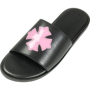 楽天市場】CHROME HEARTS LEATHER SANDALS CH SLIDE BLACK シューズ