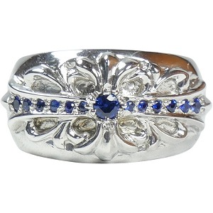 CHROMEHEARTS INFINITY CH CROSS RING ブルー CHROMEHEARTS INFINITY CH CROSS RING ブルー CHROME HEARTS (クロム