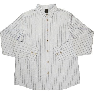 CHROME HEARTS クロム・ハーツ LOOSE ENDS SHIRT BLUE CH PINSTRIPE 長袖プルオーバー 青 Size 【L】 【新古品・未当て嵌める品】 20832548