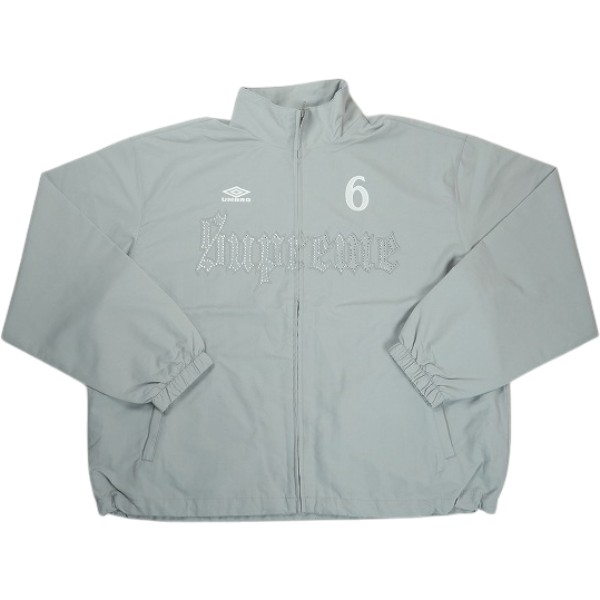 SUPREME シュプリーム ×Umbro 26SS Rhinestone Track Jacket Light Grey トラックジャケット 灰 Size 【XXL】 【新古品・未使用品】 30011414|ブランド古着の買取販売STAY246