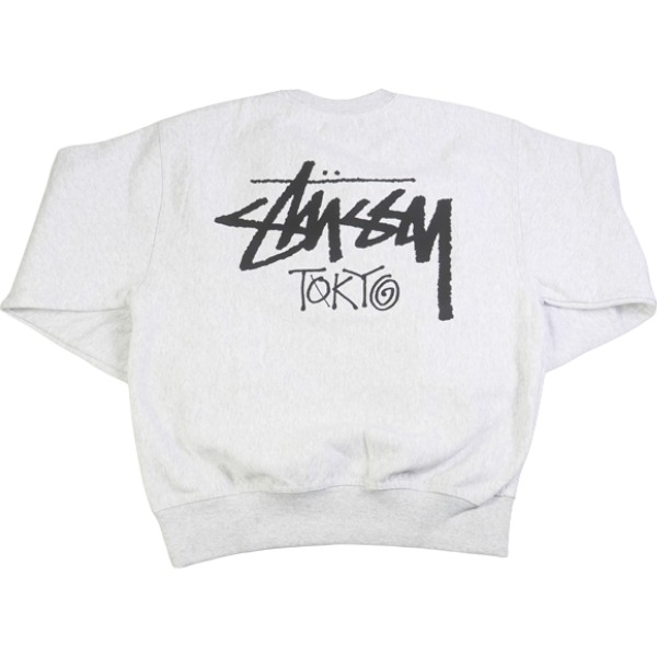 STUSSY ステューシー STOCK TOKYO CREW ASH HEATHER 日本の首都押さえるクルーネックスウェット 灰 Size 【L】 【新古品・未当て嵌める品】 30009010