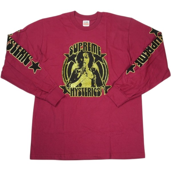 SUPREME シュプリーム ×HYSTERIC GLAMOUR 21SS L/S Tee Dark Magenta ロンT バーガンディー Size 【M】 【新古品・未使用品】 30012201|ブランド古着の買取販売STAY246