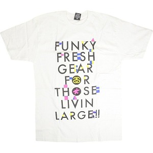 STUSSY ステューシー FUNKY FRESH GEAR TEE WHITE ティーシャツ 白 Size 【M】 【新古品・未当て嵌める品】 20812628 トップス-Tシャツ・カットソー-メンズファッション