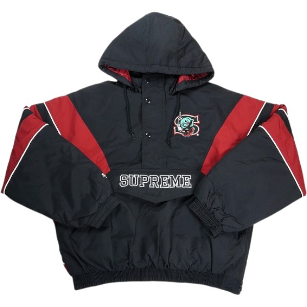 SUPREME シュプリーム &times;SALEM Half Zip Stadium Jacket Black ハーフジップジャケット 黒 Size 【M】 【新古品・未使用品】 30010769｜ブランド古着の買取販売STAY246