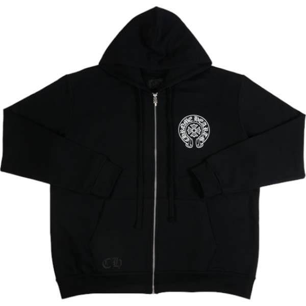 CHROME HEARTS クロム・ハーツ Tokyo Horseshoe FLC Zip Hoodie 日本の首都押さえるジップパーカー 黒 Size 【S】 【新古品・未当て嵌める品】 30008032