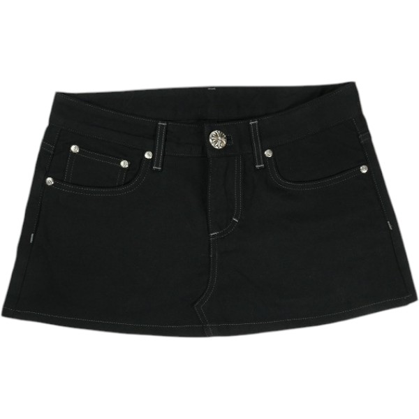 CHROME HEARTS クロム・ハーツ STAR 69 SKIRT BLACK スコート 黒 Size 【W26】 【新古品・未当てはめる品】 30008034