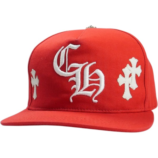 CHROME HEARTS クロム・ハーツ HAT 5 PANEL CAP BSBL RED はりつけ台継ぎ切れ付き添い人旗がしら 赤 Size 【無償性】 【中古品-人並み外れたに好いたらしい】 30008036