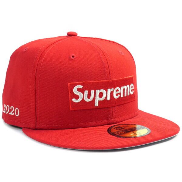 SUPREME シュプリーム 20SS $1M Metallic Box Logo New Era Red ニューエラキャップ 赤 Size 【7 1/2(L)】 【新古品・未当て嵌める品】 30009222
