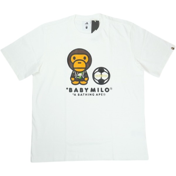 A BATHING APE ア ベイシング エイプ &times;adidas BAPE SSL MILO TEE WHITE Tシャツ 白 Size 【XXL】 【新古品・未使用品】 30012791｜ブランド古着の買取販売STAY246
